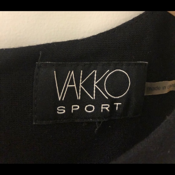 Vakko black/cream faux leather paneled dress - Picture 4 of 4